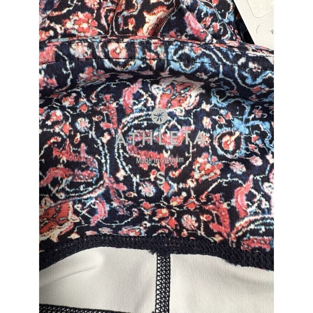 Athleta High Rise Chaturanga Tapestry Leggings Womens Small Paisley Crop NEW - Picture 6 of 10
